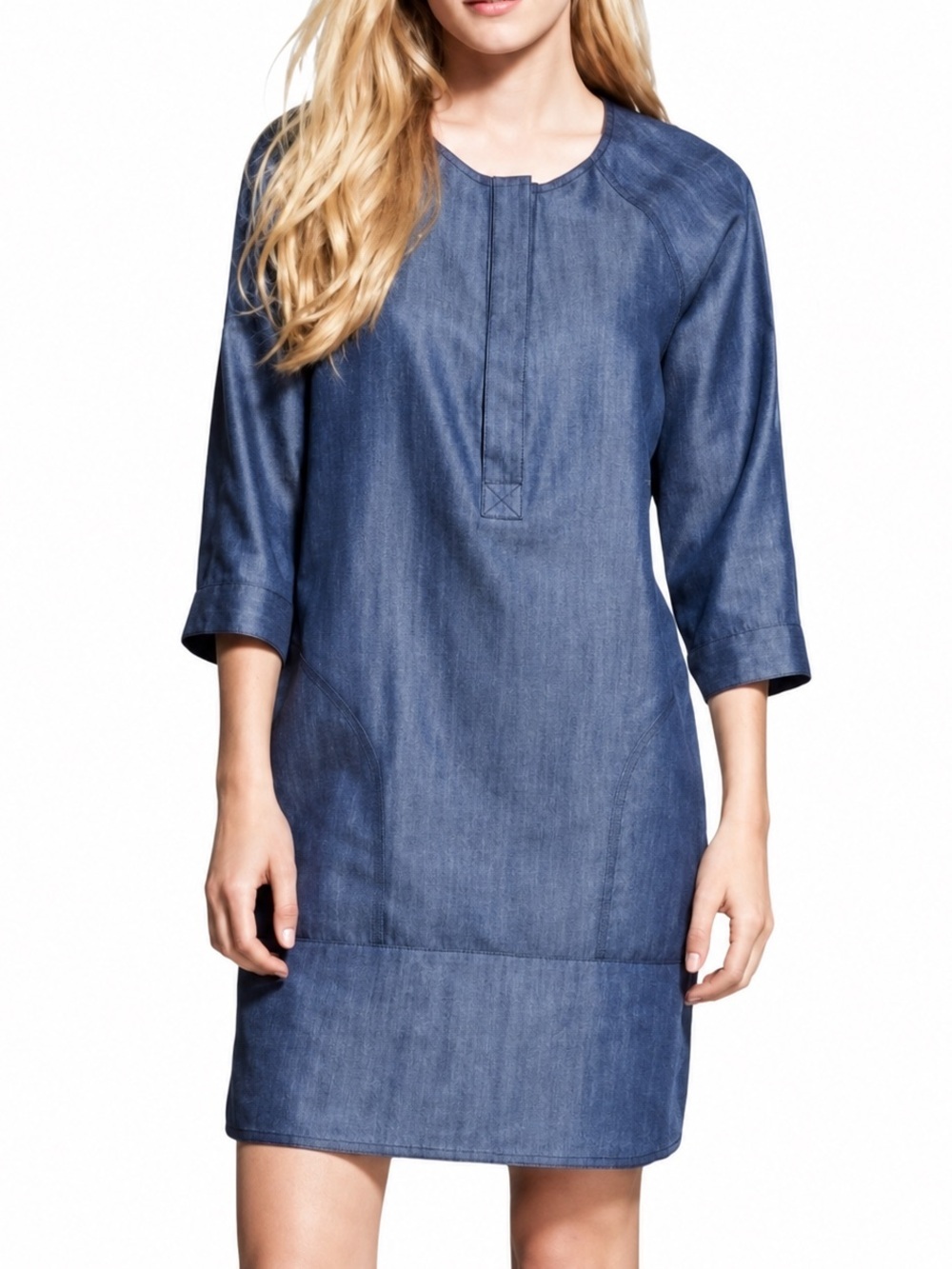 VINCE | Chambray Denim Shift Dress